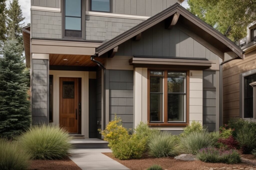 Denver home exterior with fiber cement siding in various textures