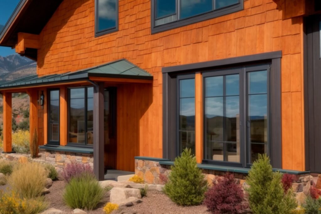 Colorado home with durable Diamond Kote siding, vibrant colors, against mountain backdrop