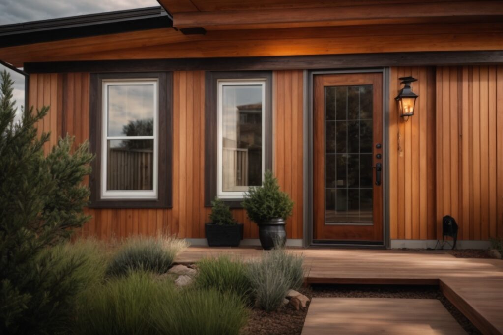 Denver home with wood siding showcasing energy efficiency