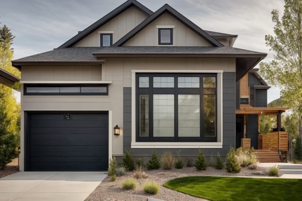 Colorado home with durable fiber cement siding, snow resistant